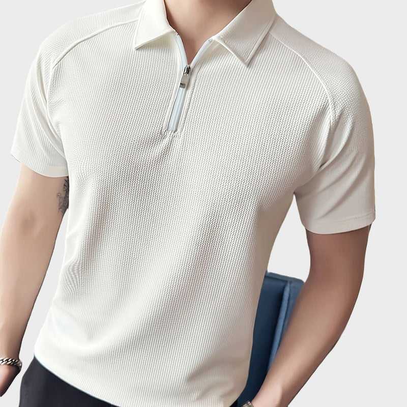 Herrenpoloshirt mit Reißverschluss