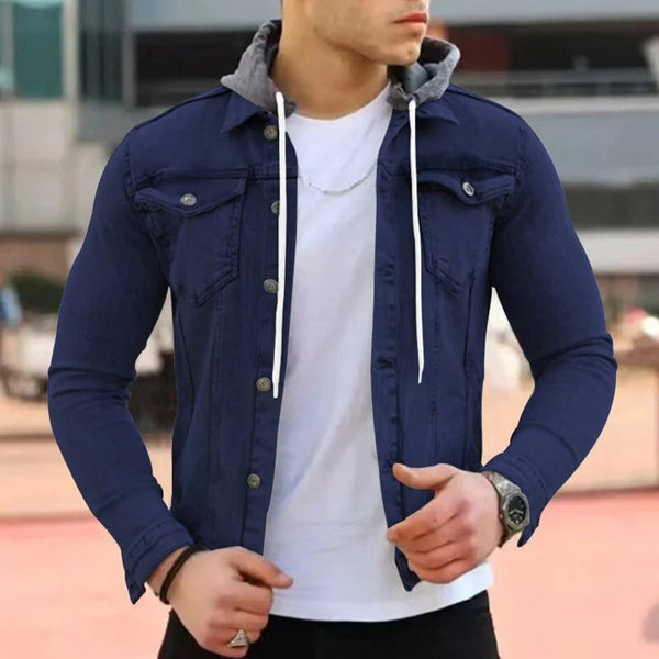 KORATH - Denim-Hemd mit Kapuze