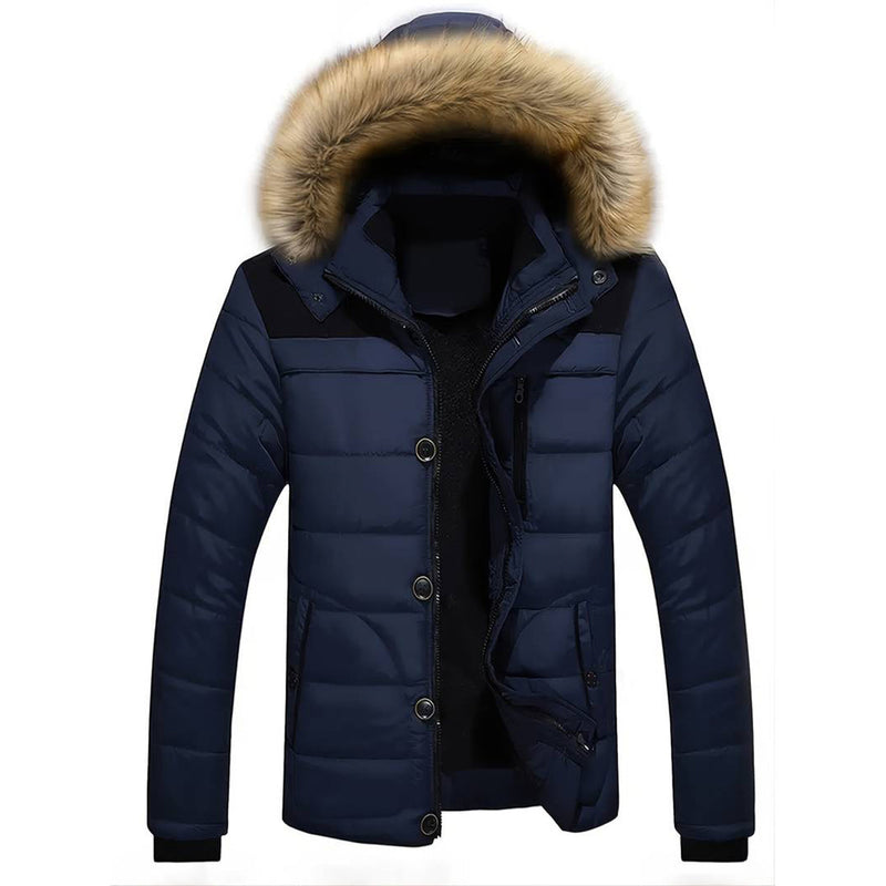 Wärmender Parka für Herren mit Kapuze
