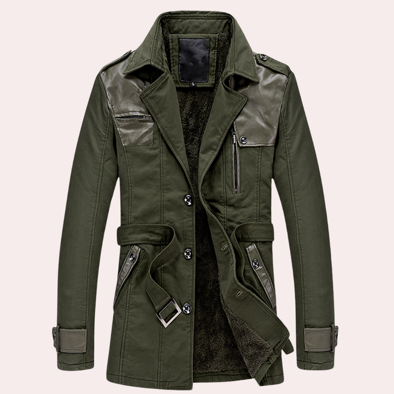 Eleganter, warmer Trenchcoat für Männer