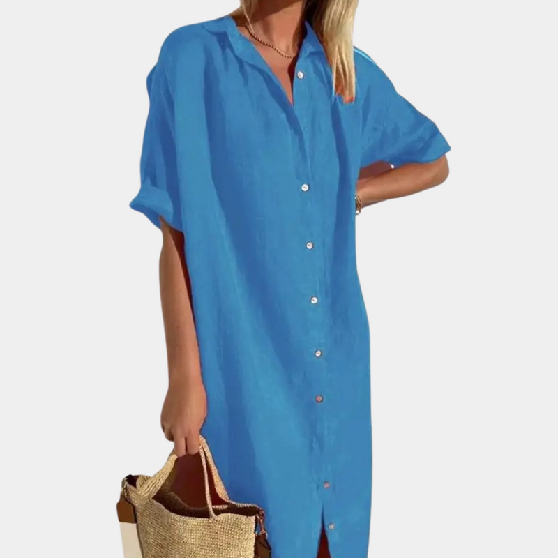 Elegantes Hemdkleid für stilvolle Sommertage im Sommer