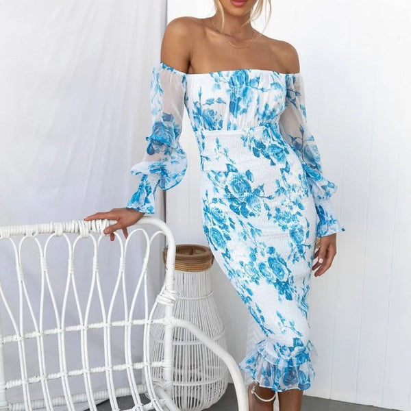 Midikleid mit elastischer Taille