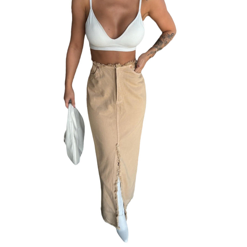 Linien Midi-Kleid – Damenmode für Frühling und Sommer