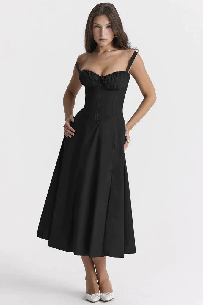 Floral Kleid | Elegant sommer sleeveless Midi Frauenkleid
