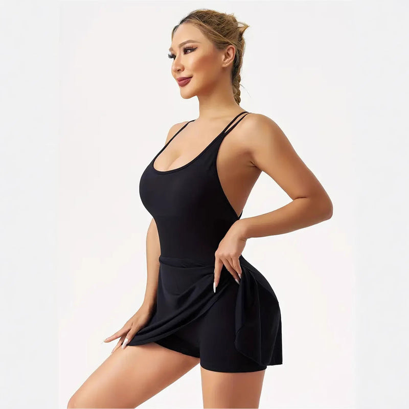 Heidi - Sportliche Bequeme Einteiler Shorts Kleid