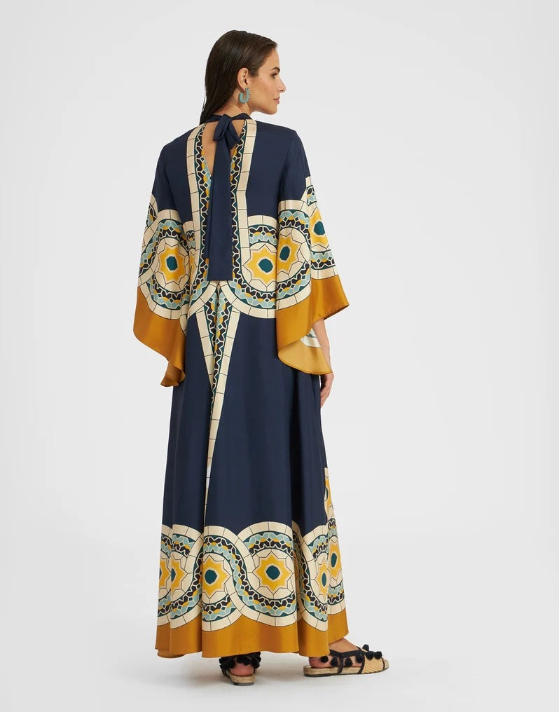 Elegantes Bedrucktes Dreiviertelarmkleid für Kinder