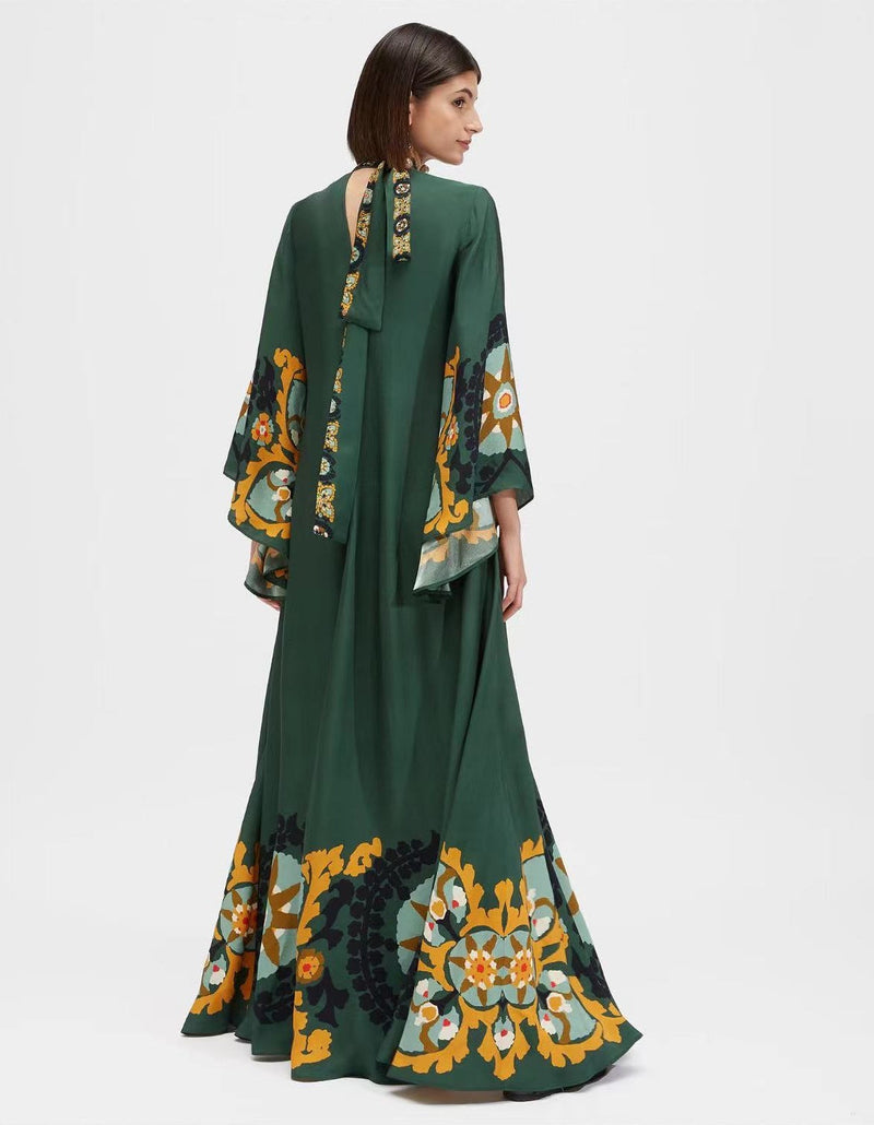 Elegantes Bedrucktes Dreiviertelarmkleid für Kinder