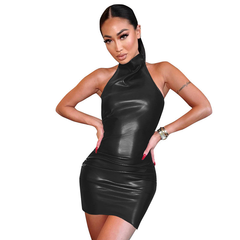 Elegantes Heidi -Rückenausschnitt Halter Kleid