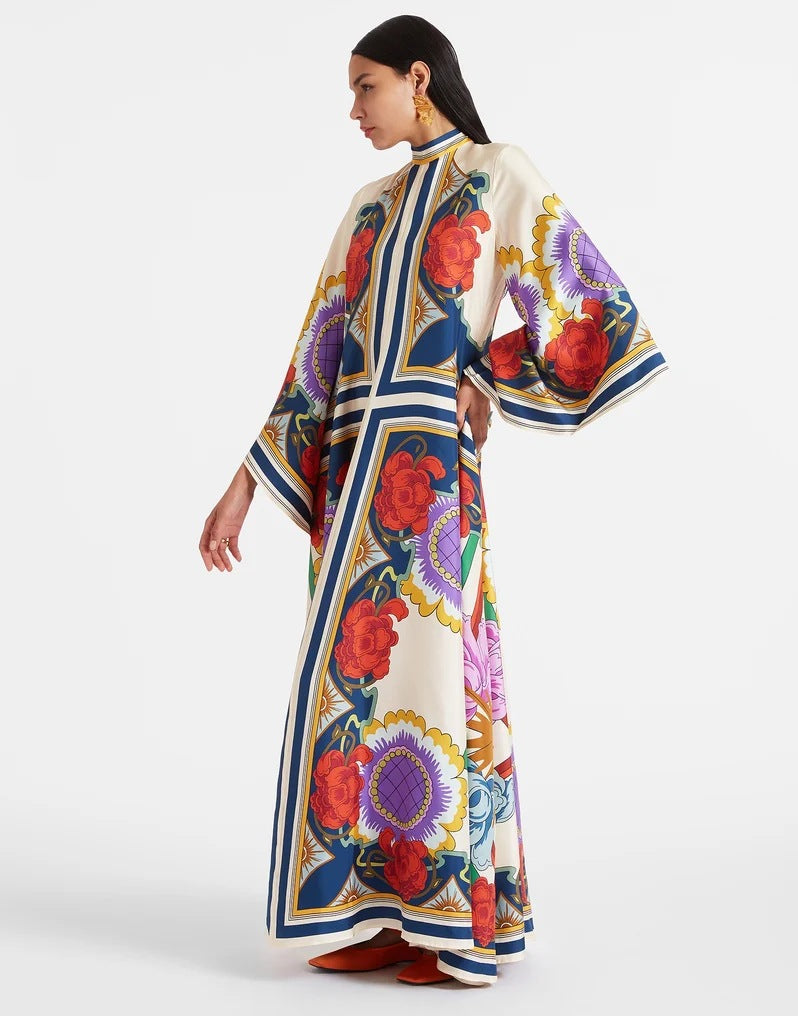 Elegantes Bedrucktes Dreiviertelarmkleid für Kinder