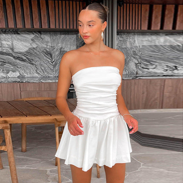 Elegantes Heidi -Strapless Mini Kleid für Feste