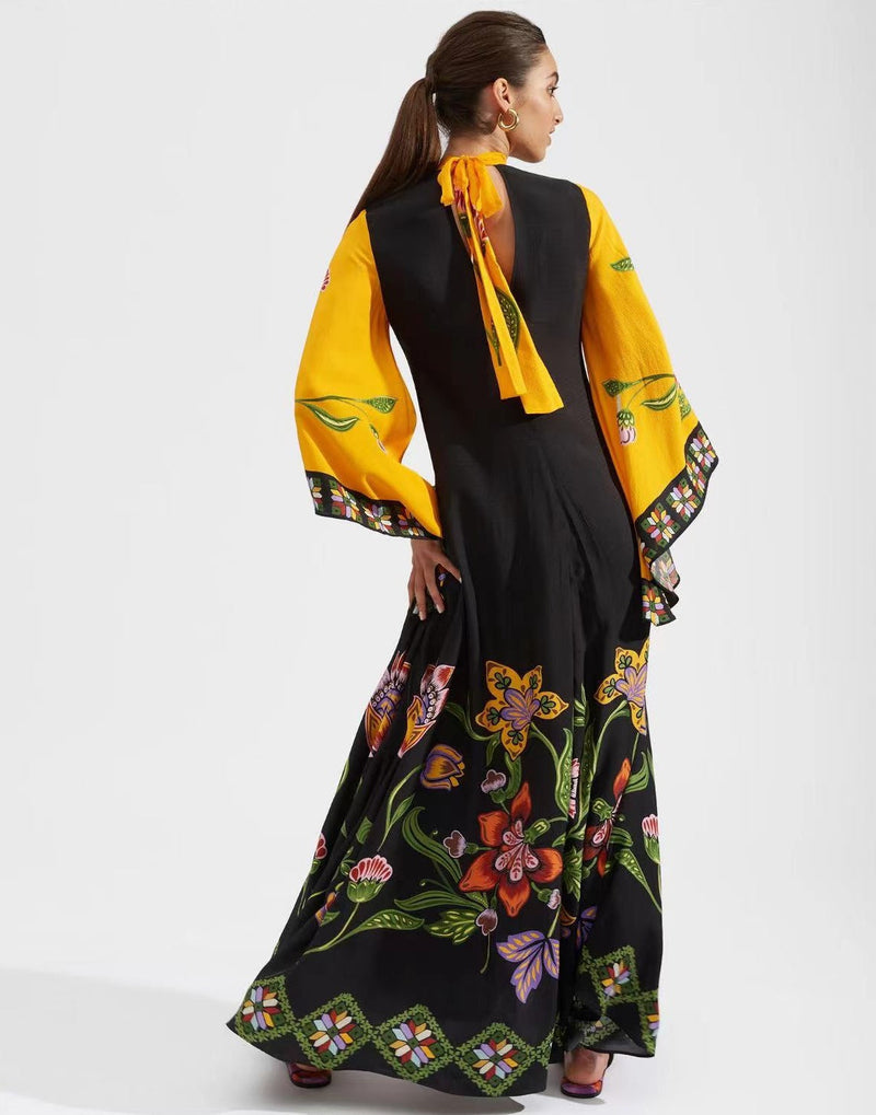 Elegantes Bedrucktes Dreiviertelarmkleid für Kinder
