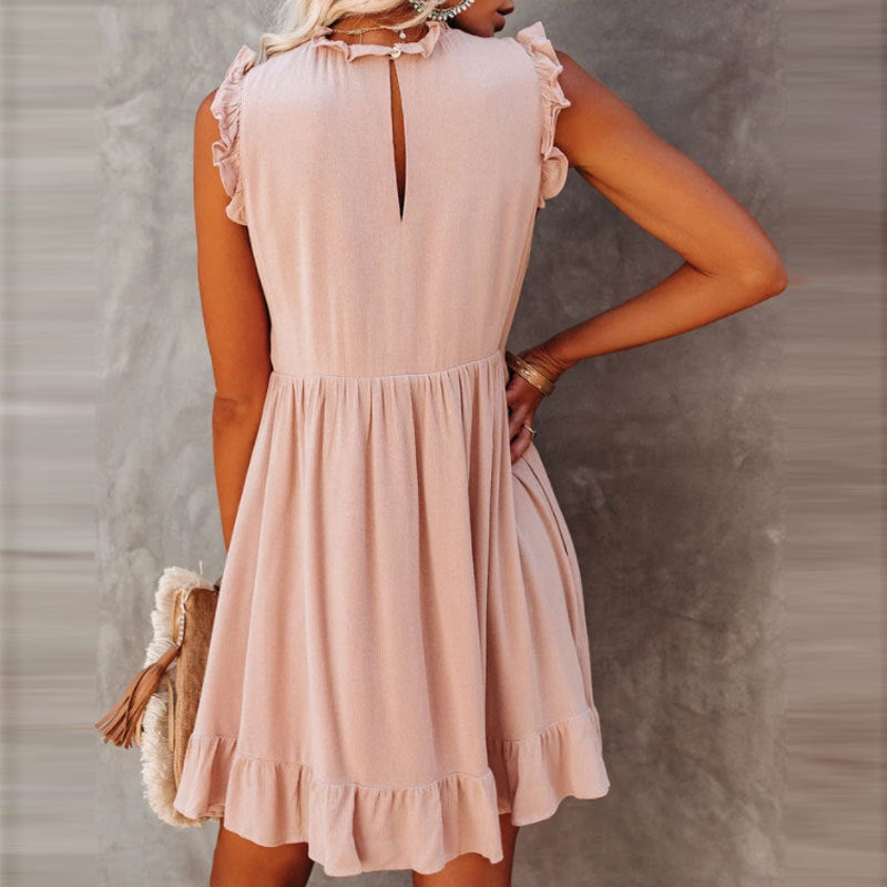 Bequemes Elegantes Heidi Ärmelloses Mini Kleid