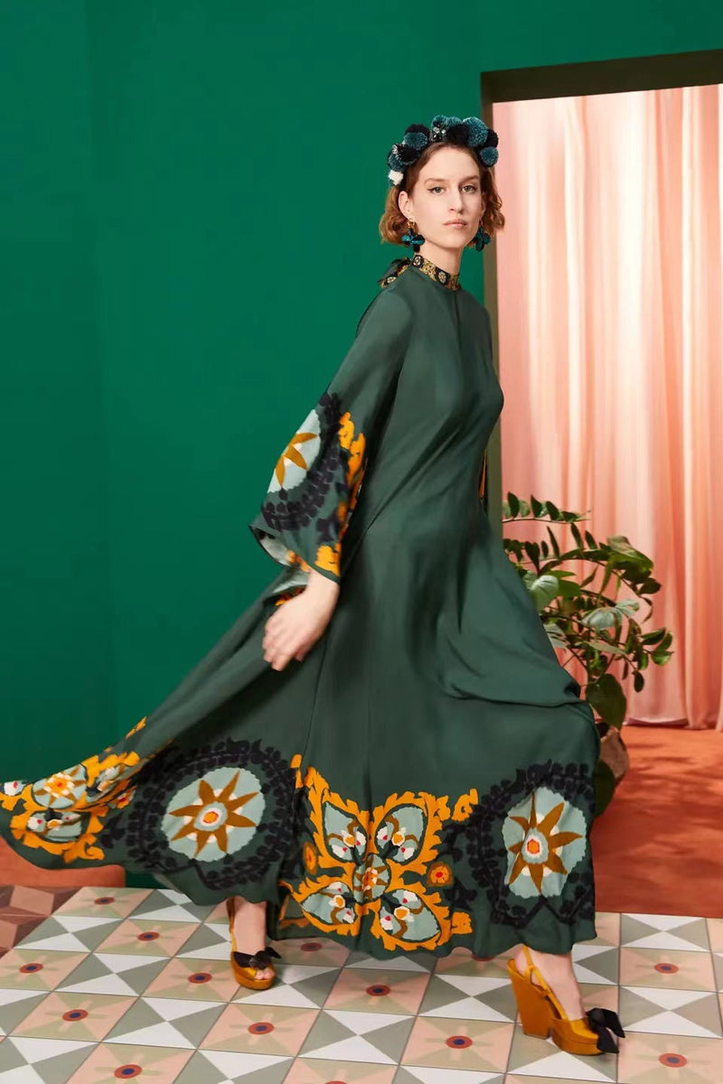 Elegantes Bedrucktes Dreiviertelarmkleid für Kinder