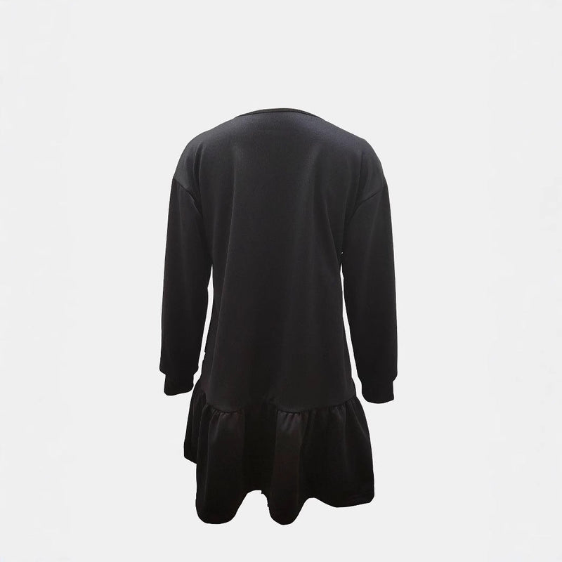 Bequemer Eleganter Heidi -Strick Spliced Lässiger Minirock