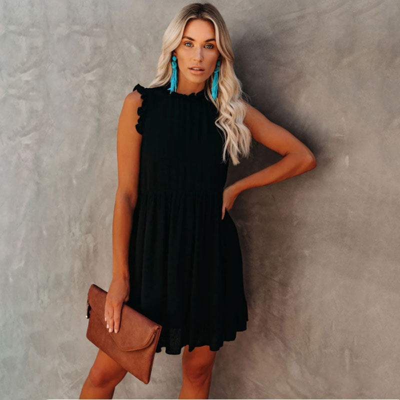 Bequemes Elegantes Heidi Ärmelloses Mini Kleid