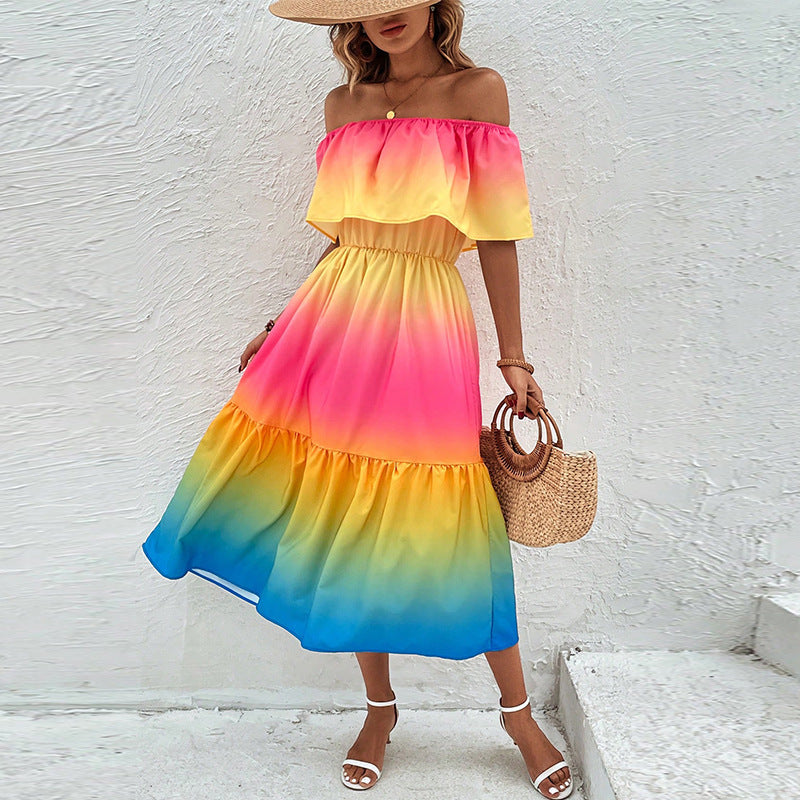 Buntes Verspieltes Mini Kleid für Fröhliche Tage