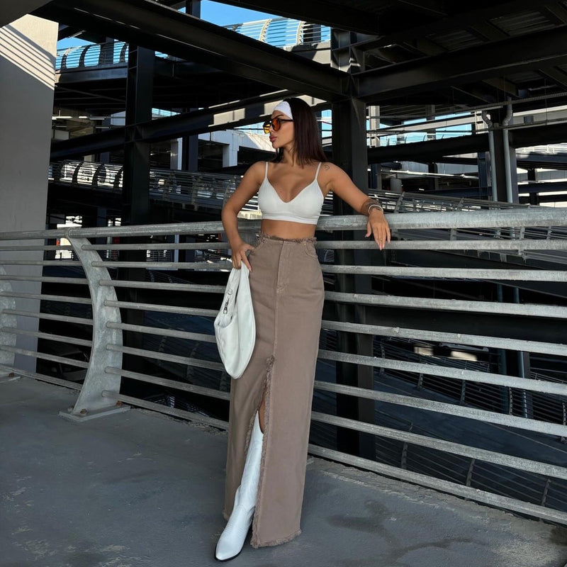 Linien Midi-Kleid – Damenmode für Frühling und Sommer