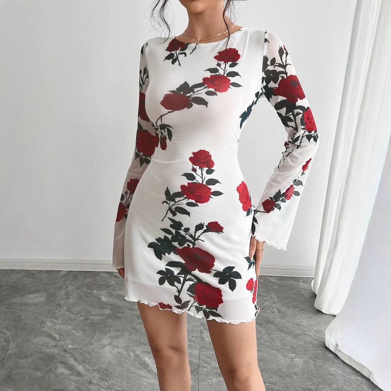 Elegantes Heidi -Flieder Rückenfreies Mini Kleid