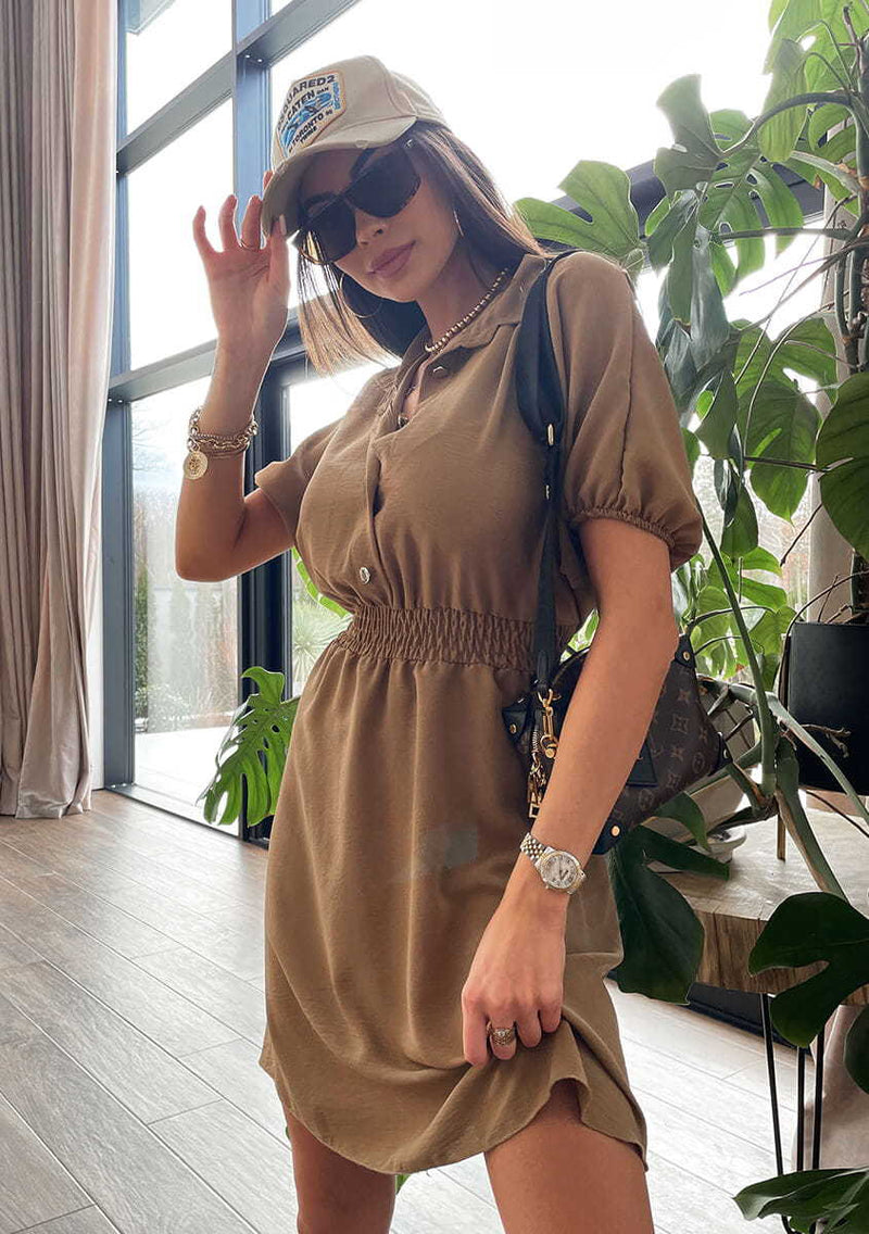 Warmes Material Taillenbetontes Kleid für dich