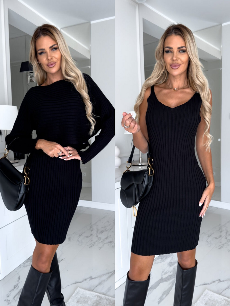 Kuscheliges - Ärmelloses Kleid mit passendem Pullover für dich
