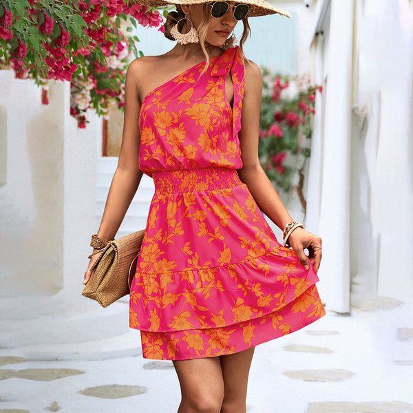 Elegante Ein-Schulter Mini Kleid für stilvolle Anlässe
