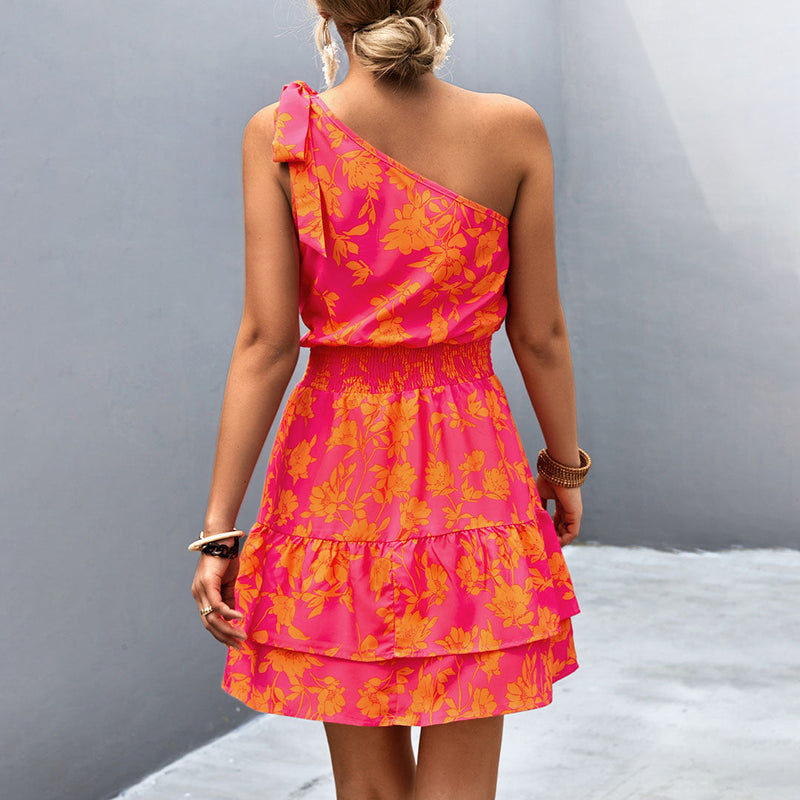 Elegante Ein-Schulter Mini Kleid für stilvolle Anlässe