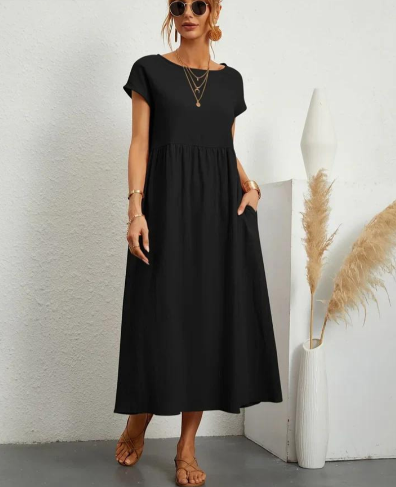 Bequemes | Elegantes Grundlegendes Kleid aus Baumwolle für dich