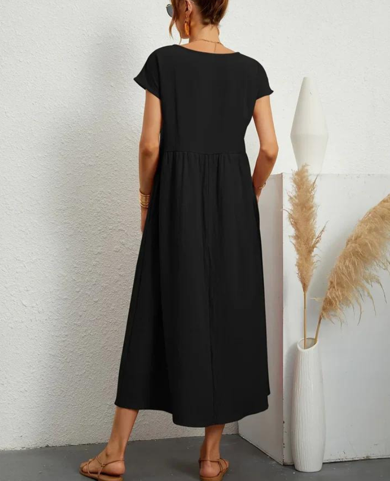 Bequemes | Elegantes Grundlegendes Kleid aus Baumwolle für dich