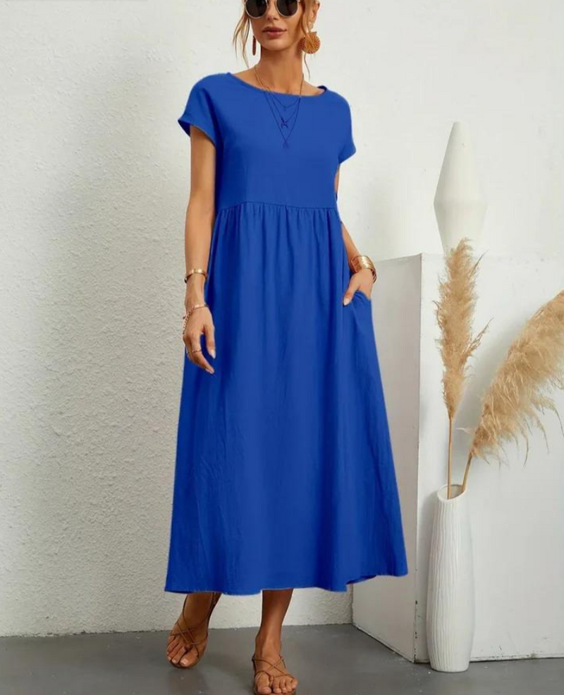 Bequemes | Elegantes Grundlegendes Kleid aus Baumwolle für dich