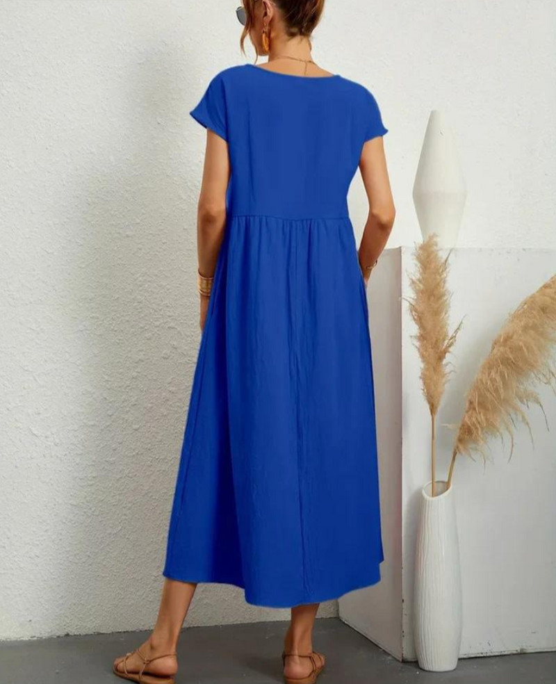 Bequemes | Elegantes Grundlegendes Kleid aus Baumwolle für dich