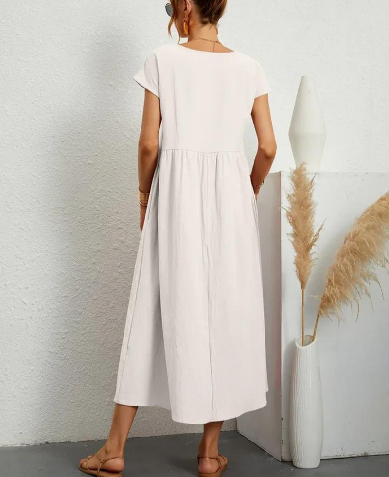 Bequemes | Elegantes Grundlegendes Kleid aus Baumwolle für dich