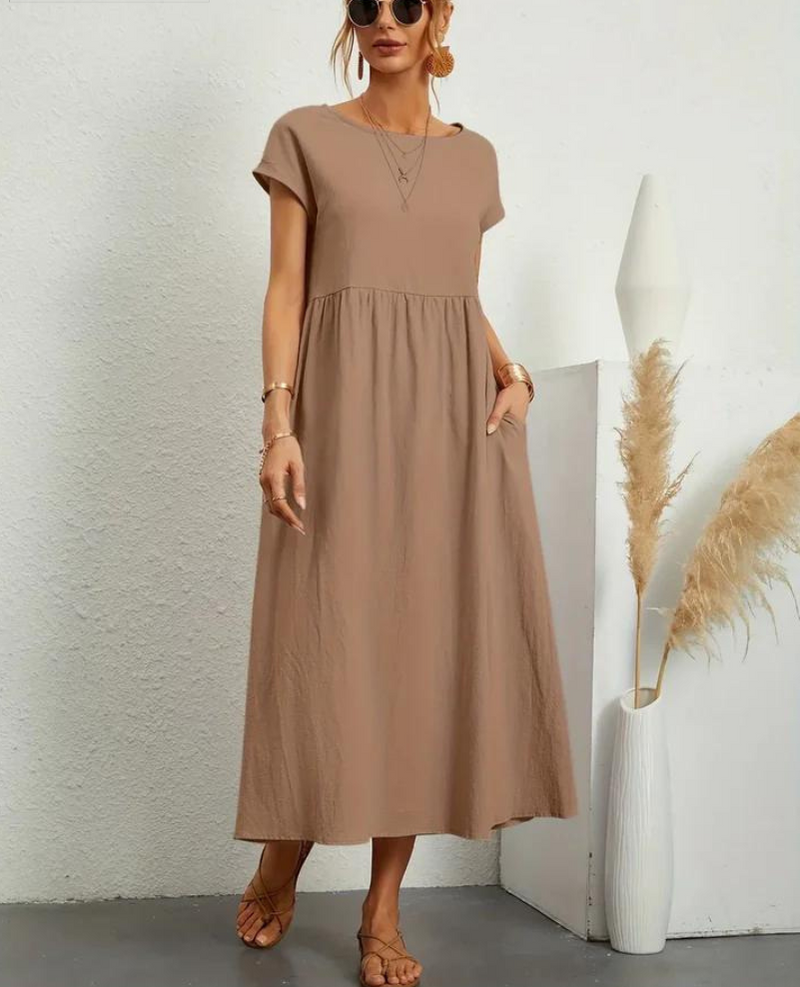 Bequemes | Elegantes Grundlegendes Kleid aus Baumwolle für dich