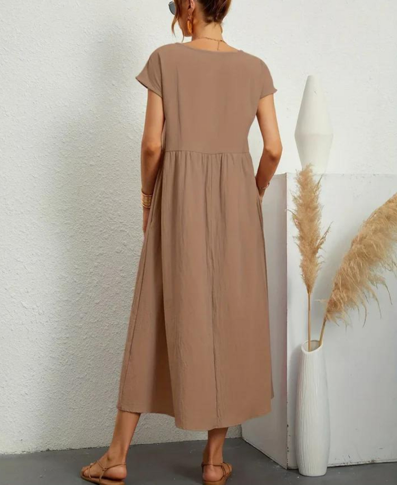 Bequemes | Elegantes Grundlegendes Kleid aus Baumwolle für dich