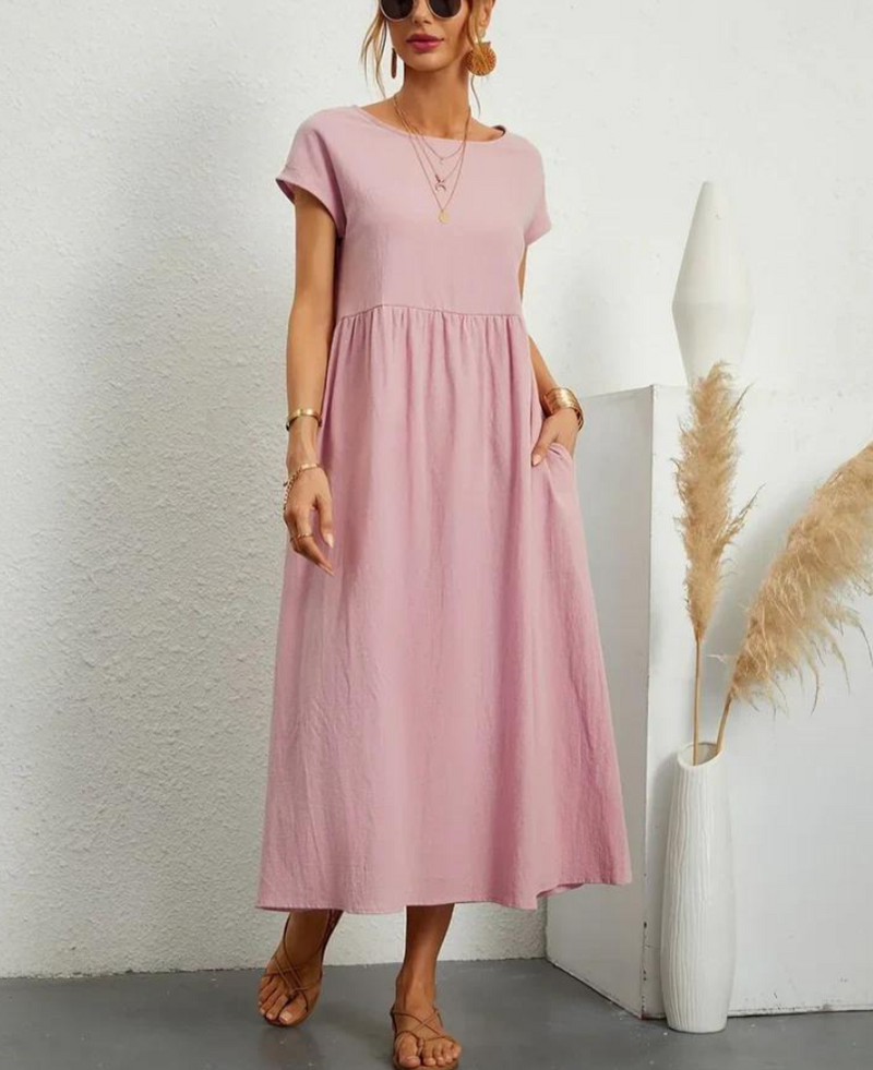 Bequemes | Elegantes Grundlegendes Kleid aus Baumwolle für dich