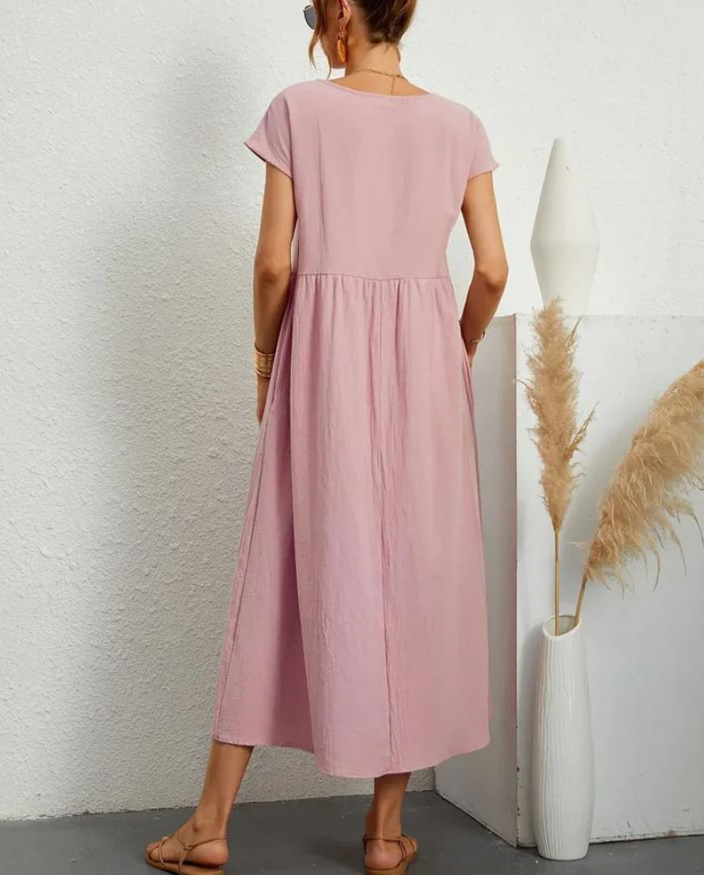Bequemes | Elegantes Grundlegendes Kleid aus Baumwolle für dich