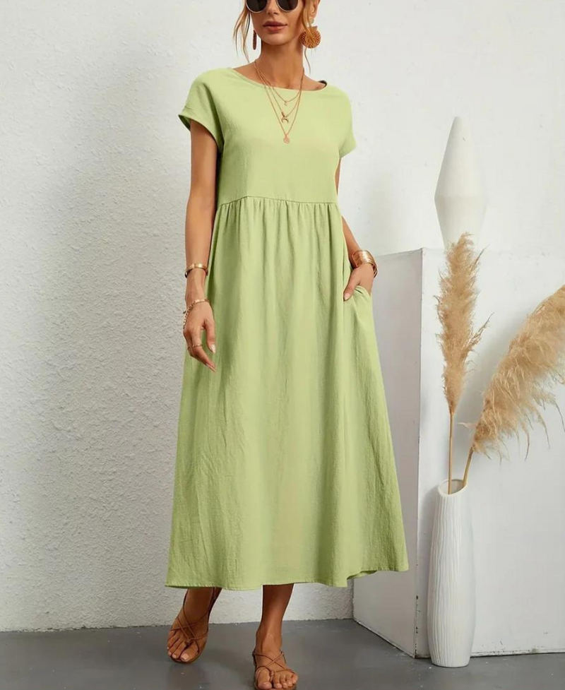 Bequemes | Elegantes Grundlegendes Kleid aus Baumwolle für dich