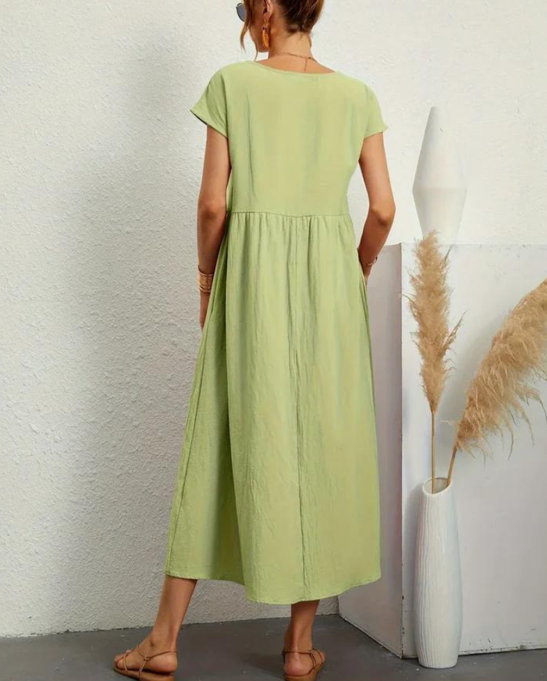 Bequemes | Elegantes Grundlegendes Kleid aus Baumwolle für dich