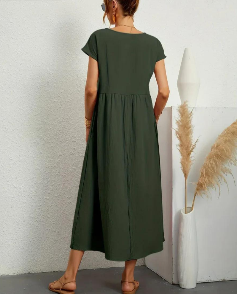 Bequemes | Elegantes Grundlegendes Kleid aus Baumwolle für dich