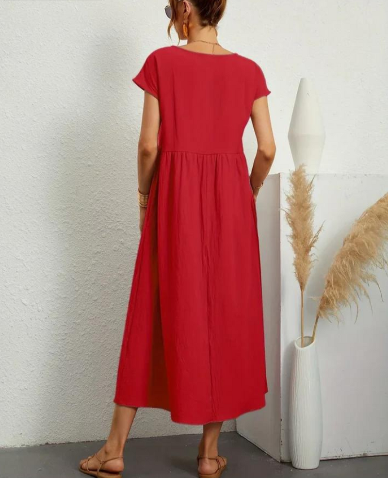 Bequemes | Elegantes Grundlegendes Kleid aus Baumwolle für dich