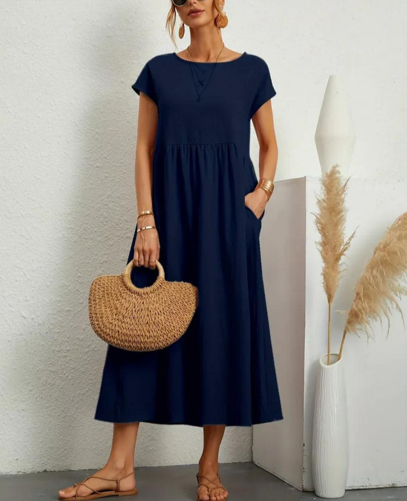 Bequemes | Elegantes Grundlegendes Kleid aus Baumwolle für dich