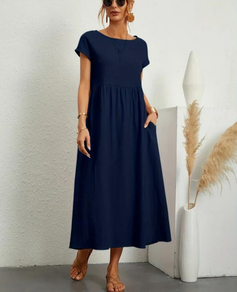 Bequemes | Elegantes Grundlegendes Kleid aus Baumwolle für dich