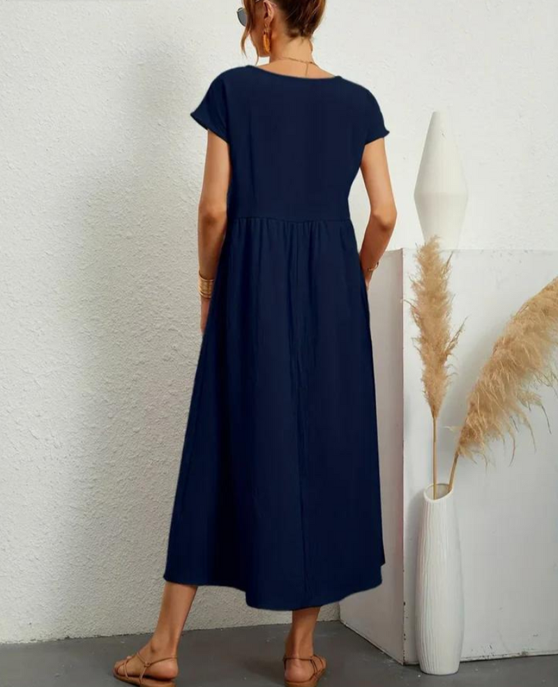 Bequemes | Elegantes Grundlegendes Kleid aus Baumwolle für dich