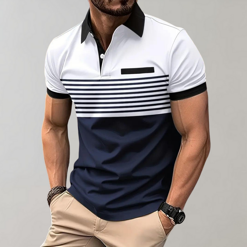 Otha - Gestreiftes Herren Poloshirt