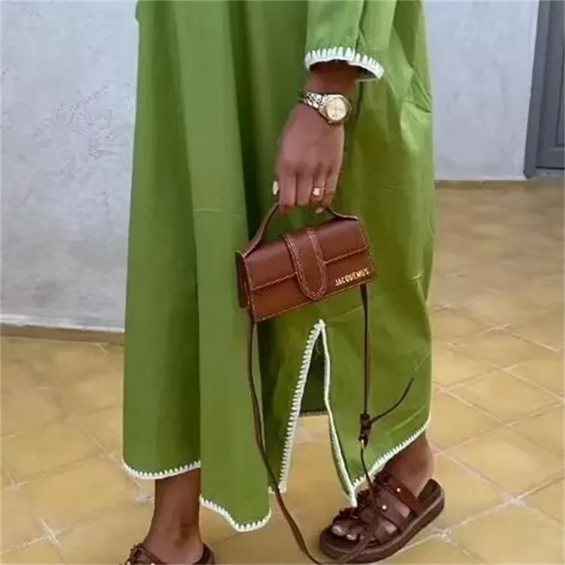 Langes Leichtes Kleid aus Polyester für den Sommer