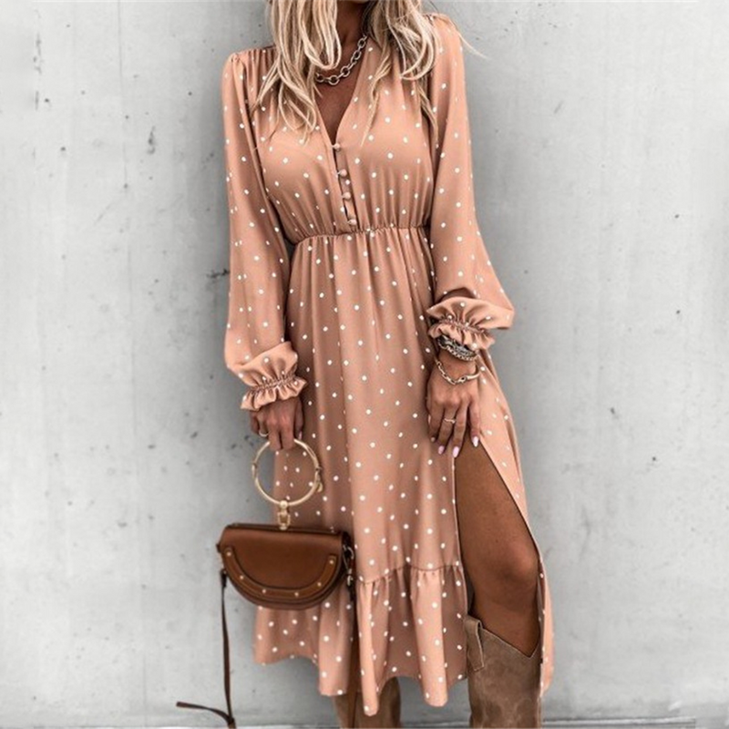 Bequeme und elegante Sommerkleid mit Split