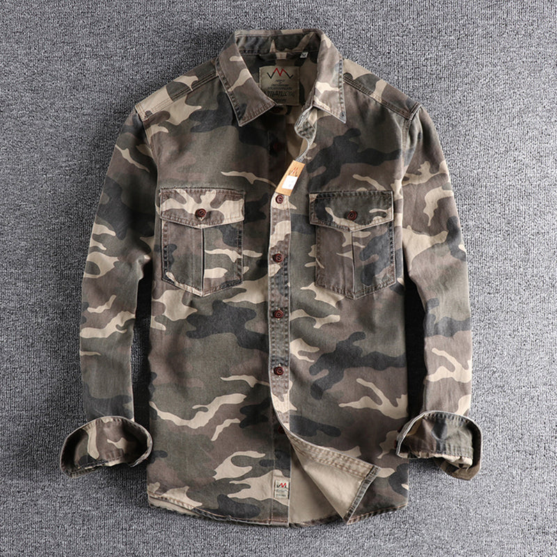 AUBERT - Herren Camouflage Hemden