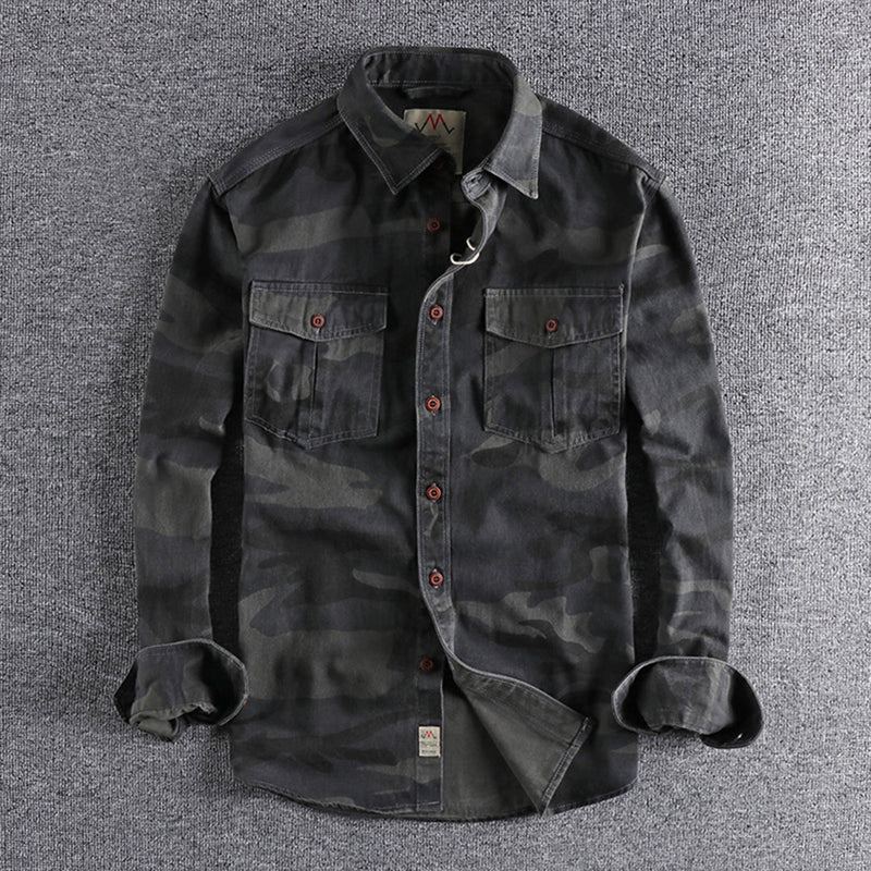 AUBERT - Herren Camouflage Hemden