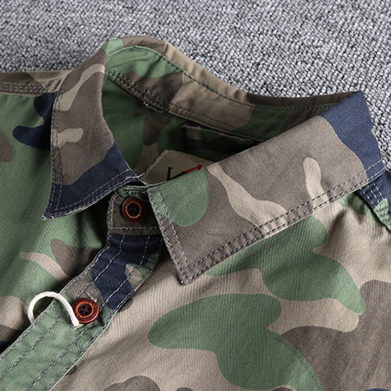 AUBERT - Herren Camouflage Hemden