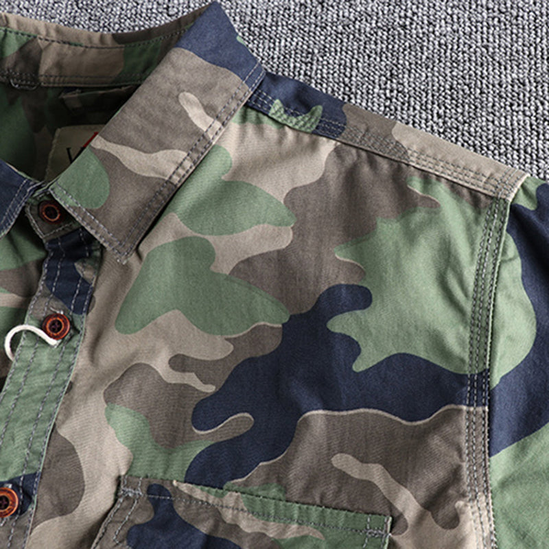 AUBERT - Herren Camouflage Hemden