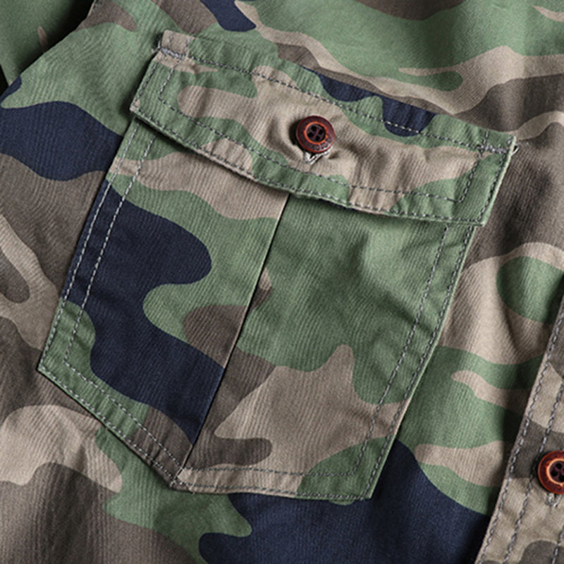 AUBERT - Herren Camouflage Hemden